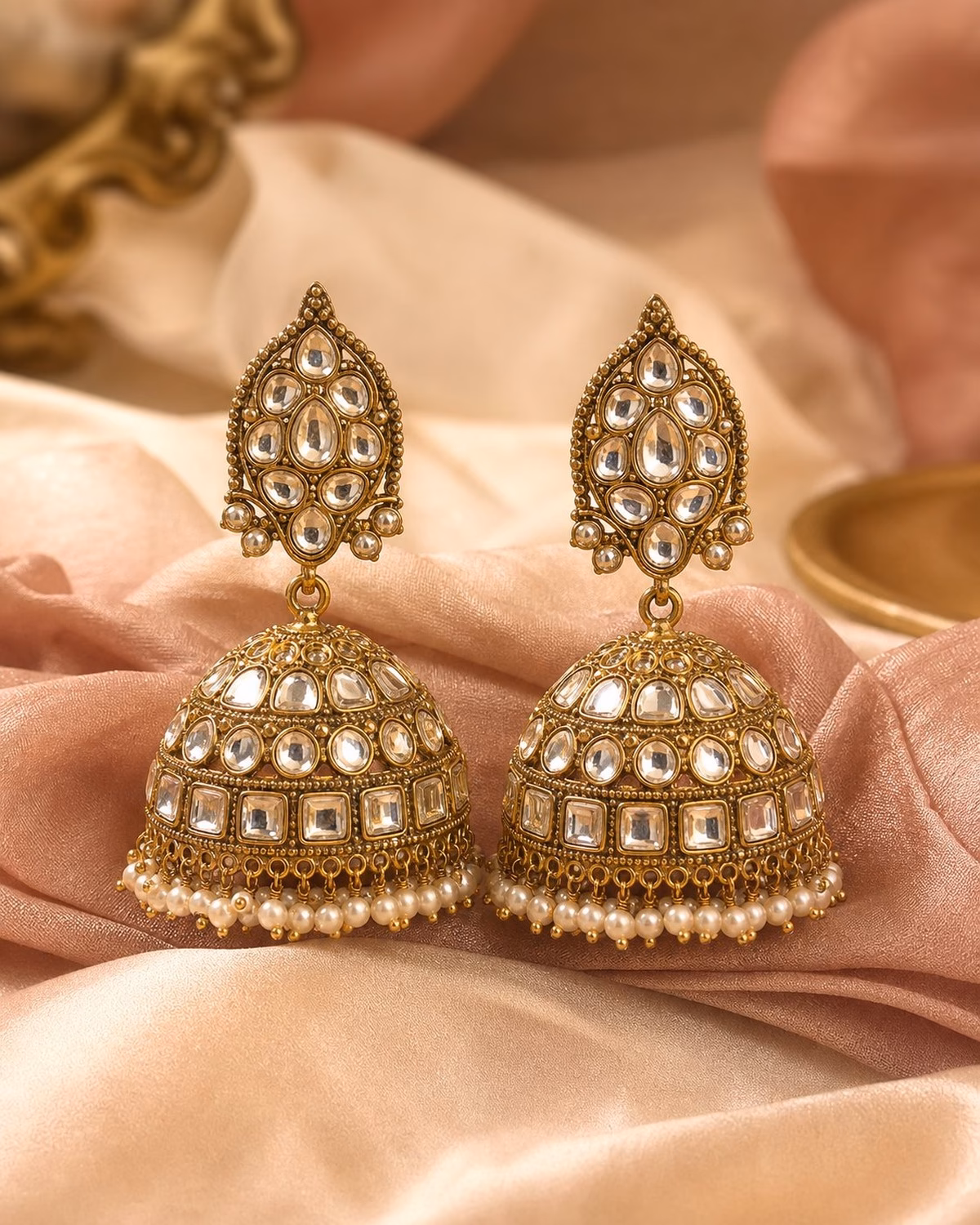 Meera polki jhumkas